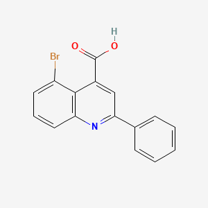 molecular formula C16H10BrNO2 B2402610 5-Bromo-2-phenylquinoline-4-carboxylic acid CAS No. 924251-12-7