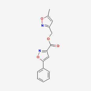 molecular formula C15H12N2O4 B2402612 (5-Methylisoxazol-3-yl)methyl 5-phenylisoxazole-3-carboxylate CAS No. 1203300-68-8