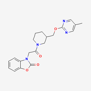 3-[2-[3-[(5-Methylpyrimidin-2-yl)oxymethyl]piperidin-1-yl]-2-oxoethyl]-1,3-benzoxazol-2-one