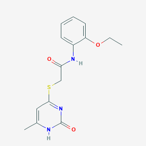 molecular formula C15H17N3O3S B2402628 N-(2-ethoxyphenyl)-2-[(6-methyl-2-oxo-1H-pyrimidin-4-yl)sulfanyl]acetamide CAS No. 905691-62-5