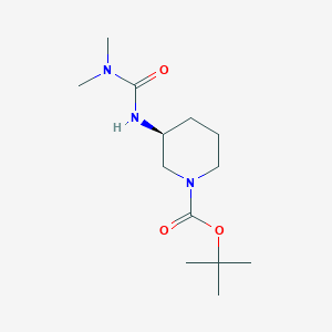 molecular formula C13H25N3O3 B2402631 (S)-tert-Butyl 3-[(dimethylcarbamoyl)amino]piperidine-1-carboxylate CAS No. 1338222-35-7