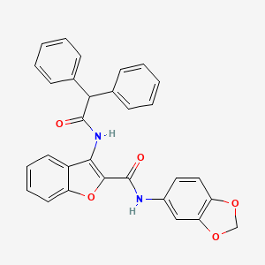 N-(benzo[d][1,3]dioxol-5-yl)-3-(2,2-diphenylacetamido)benzofuran-2-carboxamide