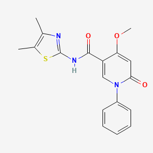 N-(4,5-dimethylthiazol-2-yl)-4-methoxy-6-oxo-1-phenyl-1,6-dihydropyridine-3-carboxamide