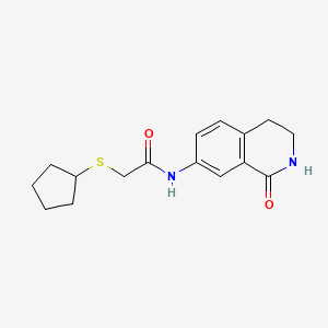 2-(cyclopentylthio)-N-(1-oxo-1,2,3,4-tetrahydroisoquinolin-7-yl)acetamide