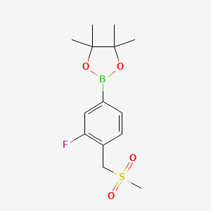 1,3,2-Dioxaborolane, 2-[3-fluoro-4-[(methylsulfonyl)methyl]phenyl]-4,4,5,5-tetramethyl-