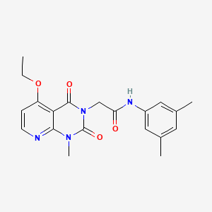 molecular formula C20H22N4O4 B2402671 N-(3,5-二甲基苯基)-2-(5-乙氧基-1-甲基-2,4-二氧代-1,2-二氢吡啶并[2,3-d]嘧啶-3(4H)-基)乙酰胺 CAS No. 1005304-18-6