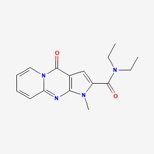 molecular formula C16H18N4O2 B2402679 N,N-diethyl-1-methyl-4-oxo-1,4-dihydropyrido[1,2-a]pyrrolo[2,3-d]pyrimidine-2-carboxamide CAS No. 863614-18-0