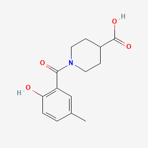 molecular formula C14H17NO4 B2402689 1-(2-Hydroxy-5-methylbenzoyl)piperidine-4-carboxylic acid CAS No. 1016765-45-9