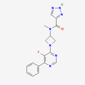 N-[1-(5-Fluoro-6-phenylpyrimidin-4-yl)azetidin-3-yl]-N-methyl-2H-triazole-4-carboxamide