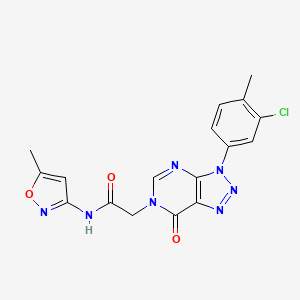 2-[3-(3-chloro-4-methylphenyl)-7-oxotriazolo[4,5-d]pyrimidin-6-yl]-N-(5-methyl-1,2-oxazol-3-yl)acetamide