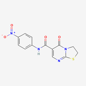 molecular formula C13H10N4O4S B2402702 N-(4-硝基苯基)-5-氧代-3,5-二氢-2H-噻唑并[3,2-a]嘧啶-6-甲酰胺 CAS No. 532965-46-1