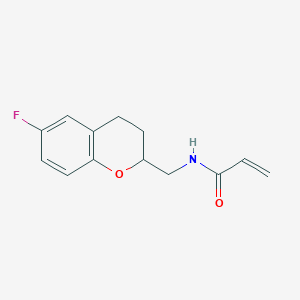 molecular formula C13H14FNO2 B2402704 N-[(6-Fluoro-3,4-dihydro-2H-chromen-2-yl)methyl]prop-2-enamide CAS No. 2305474-96-6