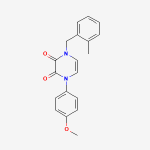 molecular formula C19H18N2O3 B2402707 1-(4-methoxyphenyl)-4-(2-methylbenzyl)pyrazine-2,3(1H,4H)-dione CAS No. 891866-95-8
