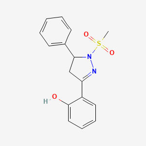 2-(1-(methylsulfonyl)-5-phenyl-4,5-dihydro-1H-pyrazol-3-yl)phenol