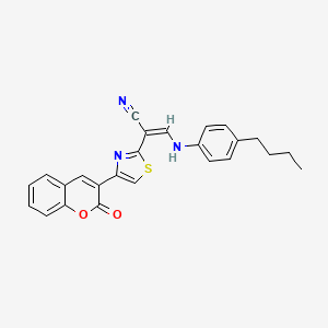 (Z)-3-((4-butylphenyl)amino)-2-(4-(2-oxo-2H-chromen-3-yl)thiazol-2-yl)acrylonitrile