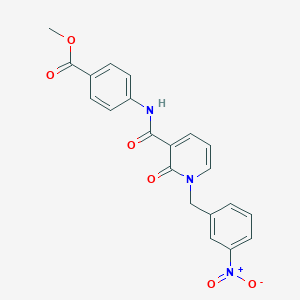 Methyl 4-(1-(3-nitrobenzyl)-2-oxo-1,2-dihydropyridine-3-carboxamido)benzoate