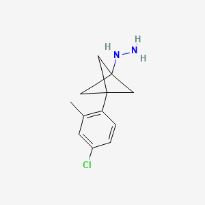 [3-(4-Chloro-2-methylphenyl)-1-bicyclo[1.1.1]pentanyl]hydrazine