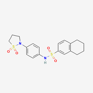 N-(4-(1,1-dioxidoisothiazolidin-2-yl)phenyl)-5,6,7,8-tetrahydronaphthalene-2-sulfonamide