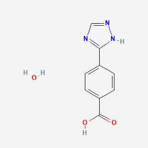 molecular formula C9H9N3O3 B2402741 4-(1H-1,2,4-Triazol-5-yl)benzoic acid hydrate CAS No. 1262770-92-2