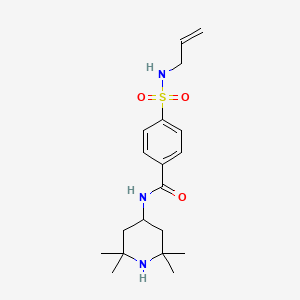 molecular formula C19H29N3O3S B2402744 4-(N-allylsulfamoyl)-N-(2,2,6,6-tetramethylpiperidin-4-yl)benzamide CAS No. 941864-57-9