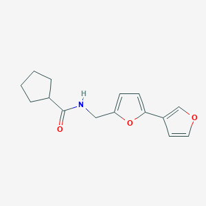 N-([2,3'-bifuran]-5-ylmethyl)cyclopentanecarboxamide