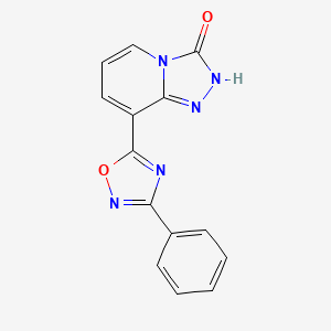 molecular formula C14H9N5O2 B2402765 8-(3-phenyl-1,2,4-oxadiazol-5-yl)[1,2,4]triazolo[4,3-a]pyridin-3(2H)-one CAS No. 1239755-06-6