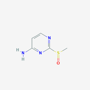 molecular formula C5H7N3OS B240277 4-Amino-2-methylsulphinylpyrimidine 