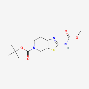 molecular formula C13H19N3O4S B2402777 tert-butyl 2-((methoxycarbonyl)amino)-6,7-dihydrothiazolo[5,4-c]pyridine-5(4H)-carboxylate CAS No. 1448030-04-3