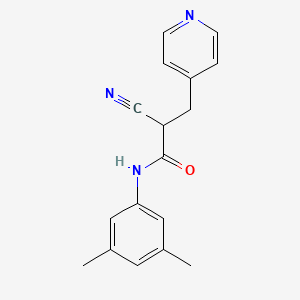 2-cyano-N-(3,5-dimethylphenyl)-3-pyridin-4-ylpropanamide
