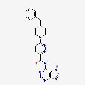 molecular formula C22H22N8O B2402789 6-(4-benzylpiperidin-1-yl)-N-(9H-purin-6-yl)pyridazine-3-carboxamide CAS No. 1396882-58-8