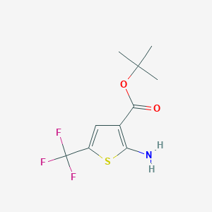 molecular formula C10H12F3NO2S B2402803 Tert-butyl 2-amino-5-(trifluoromethyl)thiophene-3-carboxylate CAS No. 2248400-59-9