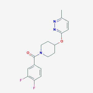 (3,4-Difluorophenyl)(4-((6-methylpyridazin-3-yl)oxy)piperidin-1-yl)methanone