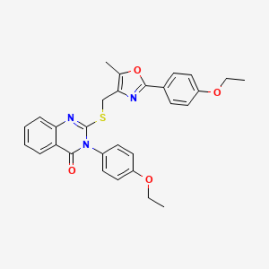3-(4-ethoxyphenyl)-2-(((2-(4-ethoxyphenyl)-5-methyloxazol-4-yl)methyl)thio)quinazolin-4(3H)-one