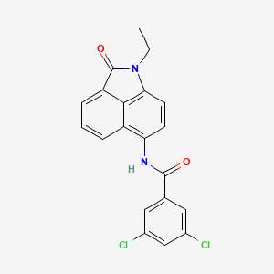 molecular formula C20H14Cl2N2O2 B2402822 3,5-ジクロロ-N-(1-エチル-2-オキソ-1,2-ジヒドロベンゾ[cd]インドール-6-イル)ベンゾアミド CAS No. 303797-04-8