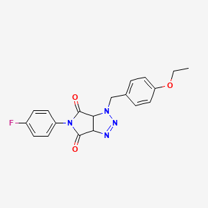 molecular formula C19H17FN4O3 B2402825 1-(4-乙氧基苯甲基)-5-(4-氟苯基)-3a,6a-二氢吡咯并[3,4-d][1,2,3]三唑-4,6(1H,5H)-二酮 CAS No. 1009295-36-6