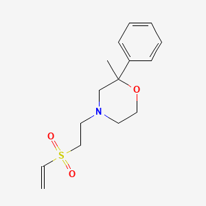 molecular formula C15H21NO3S B2402835 4-(2-Ethenylsulfonylethyl)-2-methyl-2-phenylmorpholine CAS No. 2224507-01-9