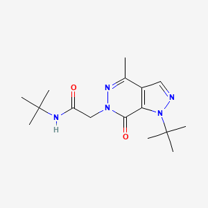 molecular formula C16H25N5O2 B2402836 N-(tert-butyl)-2-(1-(tert-butyl)-4-methyl-7-oxo-1H-pyrazolo[3,4-d]pyridazin-6(7H)-yl)acetamide CAS No. 1171512-63-2