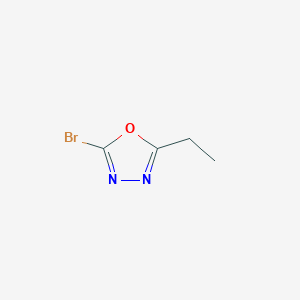 molecular formula C4H5BrN2O B2402839 2-Bromo-5-ethyl-1,3,4-oxadiazole CAS No. 1368701-01-2