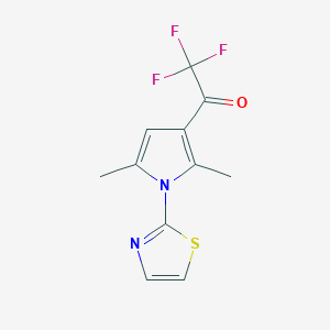 1-[2,5-dimethyl-1-(1,3-thiazol-2-yl)-1H-pyrrol-3-yl]-2,2,2-trifluoro-1-ethanone