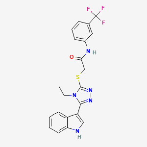 2-((4-ethyl-5-(1H-indol-3-yl)-4H-1,2,4-triazol-3-yl)thio)-N-(3-(trifluoromethyl)phenyl)acetamide
