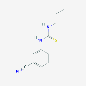 molecular formula C12H15N3S B2402847 1-(3-Cyano-4-methylphenyl)-3-propylthiourea CAS No. 297149-91-8