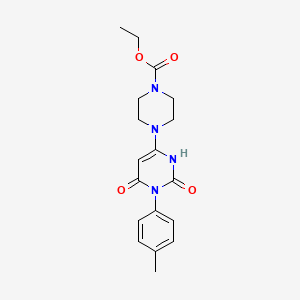 ethyl 4-[3-(4-methylphenyl)-2,4-dioxo-1H-pyrimidin-6-yl]piperazine-1-carboxylate
