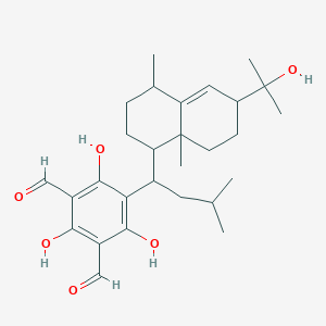 molecular formula C28H40O6 B240290 Macrocarpal E CAS No. 142628-54-4