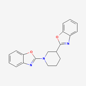 molecular formula C19H17N3O2 B2402911 2-[1-(1,3-Benzoxazol-2-yl)piperidin-3-yl]-1,3-benzoxazole CAS No. 2326343-47-7