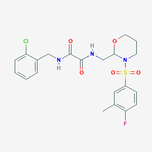 N1-(2-chlorobenzyl)-N2-((3-((4-fluoro-3-methylphenyl)sulfonyl)-1,3-oxazinan-2-yl)methyl)oxalamide
