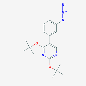 molecular formula C18H23N5O2 B240294 5-(3-Azidophenyl)-2,4-ditert-butoxypyrimidine 