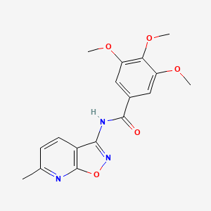 molecular formula C17H17N3O5 B2402940 3,4,5-trimethoxy-N-(6-methyl[1,2]oxazolo[5,4-b]pyridin-3-yl)benzamide CAS No. 1105245-23-5