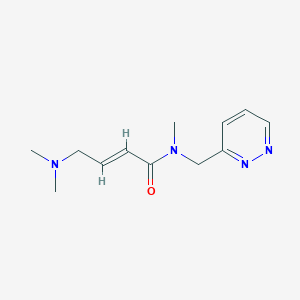 molecular formula C12H18N4O B2402944 (E)-4-(Dimethylamino)-N-methyl-N-(pyridazin-3-ylmethyl)but-2-enamide CAS No. 2411325-42-1