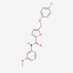 molecular formula C19H16ClNO4 B2402947 5-[(4-chlorophenoxy)methyl]-N-(3-methoxyphenyl)furan-2-carboxamide CAS No. 879565-87-4