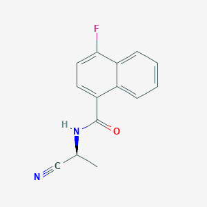 molecular formula C14H11FN2O B2402948 N-[(1S)-1-Cyanoethyl]-4-fluoronaphthalene-1-carboxamide CAS No. 1935669-45-6